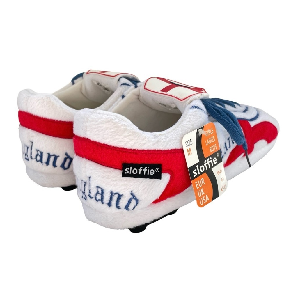 Sloffie Slippers, England FC Soccer, Red/White, Size Medium (US Men’s 6.5-7.5) - Picture 6 of 8